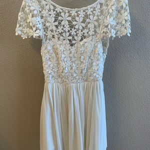 White lace dress